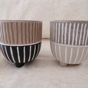 2 Urban Jungle Planters Pots Animal Striped New